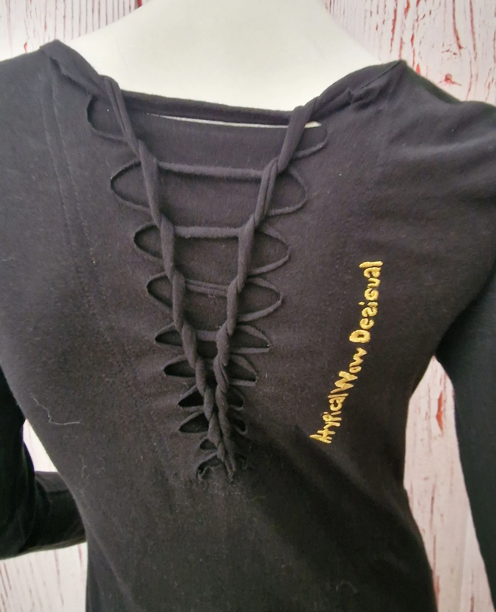 Vestido preto Desigual com detalhes bordados e costas trançadas - Tamanho M – photo 4